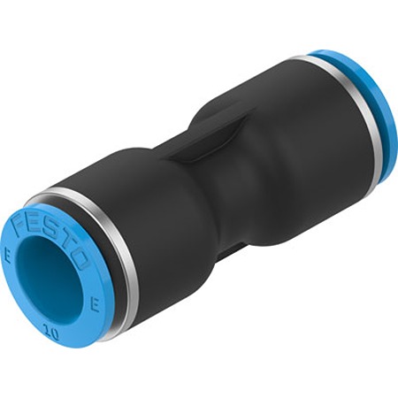 Festo NPQE-D Series Push-in Fitting, Push In 10 mm to Push In 10 mm, Tube-to-Tube Connection Style, NPQE-D-Q10-E-F1A-P10