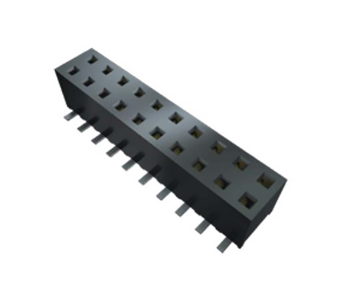 Samtec MMS Series Straight Through Hole Mount PCB Socket, 7-Contact, 1-Row, 2mm Pitch, Solder Termination