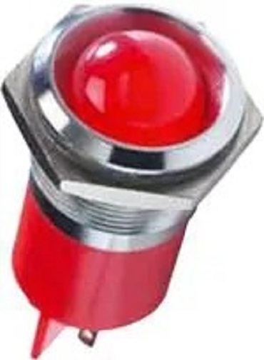 APEM Q22 Series Red Panel Mount Indicator, 24V dc, 22mm Mounting Hole Size, Faston, Solder Lug Termination, IP67