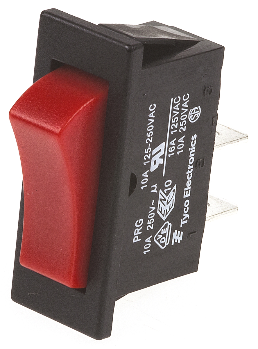 TE Connectivity SPST, On-Off Rocker Switch Panel Mount