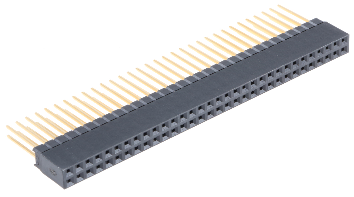 HARWIN Straight Through Hole Mount PCB Socket, 64-Contact, 2-Row, 2.54mm Pitch, Solder Termination