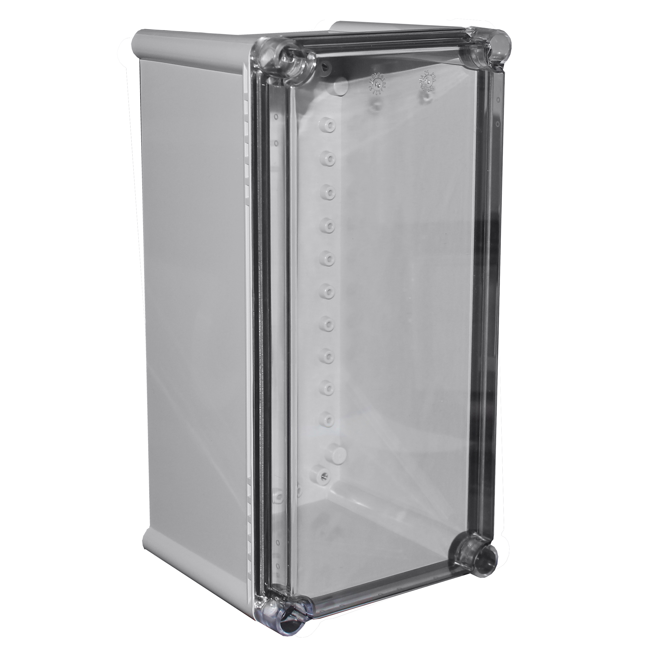 CAMDENBOSS X7 Series Grey ABS General Purpose Enclosure, IP67, IK08, Clear Lid, 380x190x130mm