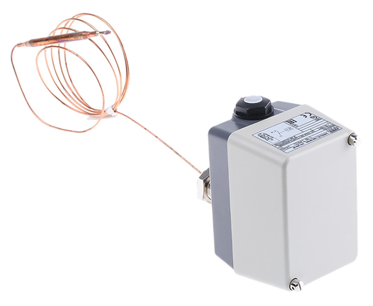 Jumo Capillary Thermostat, +150°C Max, SPST, Manual Reset, Surface Mount
