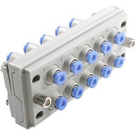 SMC KDM Series Multi-Connector Fitting, Push In 6 mm to Push In 6 mm, Tube-to-Tube Connection Style