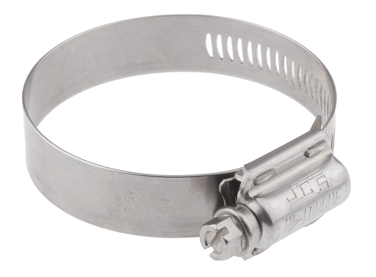 HI-TORQUE Stainless Steel Slotted Hex Worm Drive, 16mm Band Width, 45 → 65mm ID