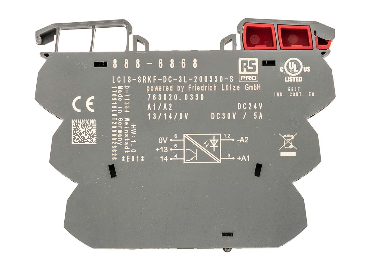 RS PRO Solid State Relay, 5 A Load, DIN Rail Mount, 30 V Load, 30 V Control