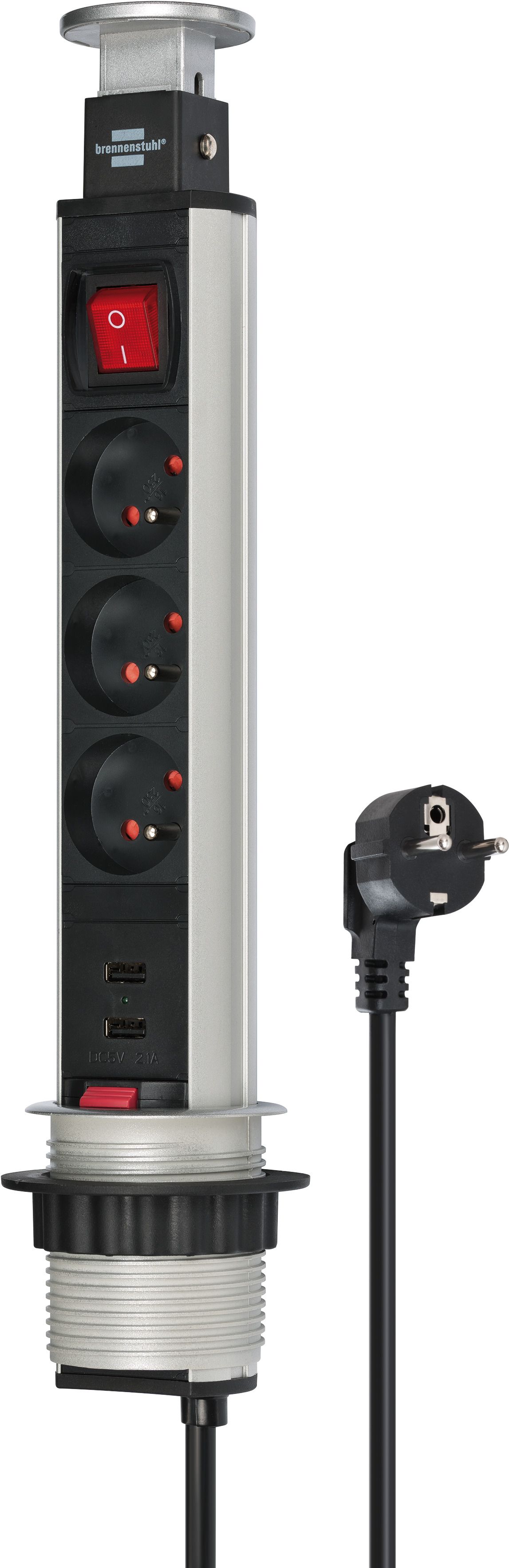 brennenstuhl 2m 3 Socket 2P+T Socket, 230 V, IP20