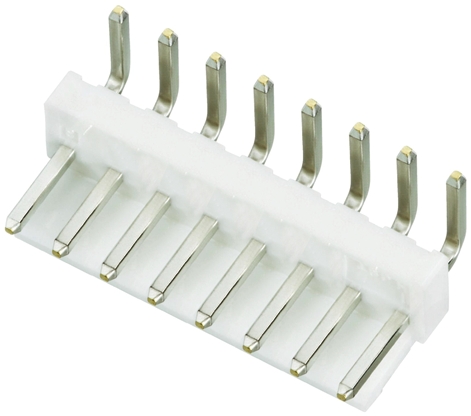 JST VH Series Right Angle Through Hole PCB Header, 8 Contact(s), 3.96 mm Pitch, 1 Row, Shrouded