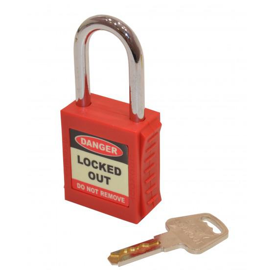 Spectrum Industrial Key Weatherproof Safety Padlock, 6mm Shackle