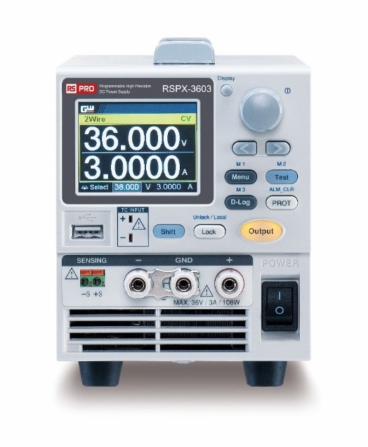 RS PRO Digital Bench Power Supply, 0 → 36V, 3A, 1-Output, 300VA - UKAS Calibrated