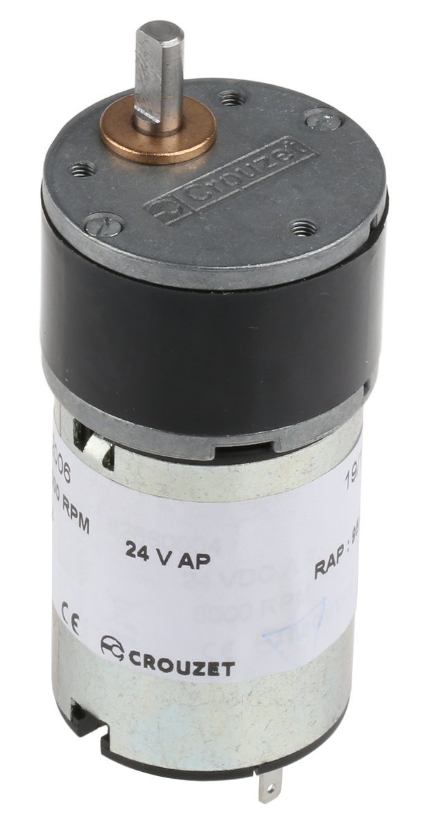 Crouzet Brushed Geared DC Geared Motor, 3 W, 24 V dc, 50 Ncm, 45 rpm, 5mm Shaft Diameter