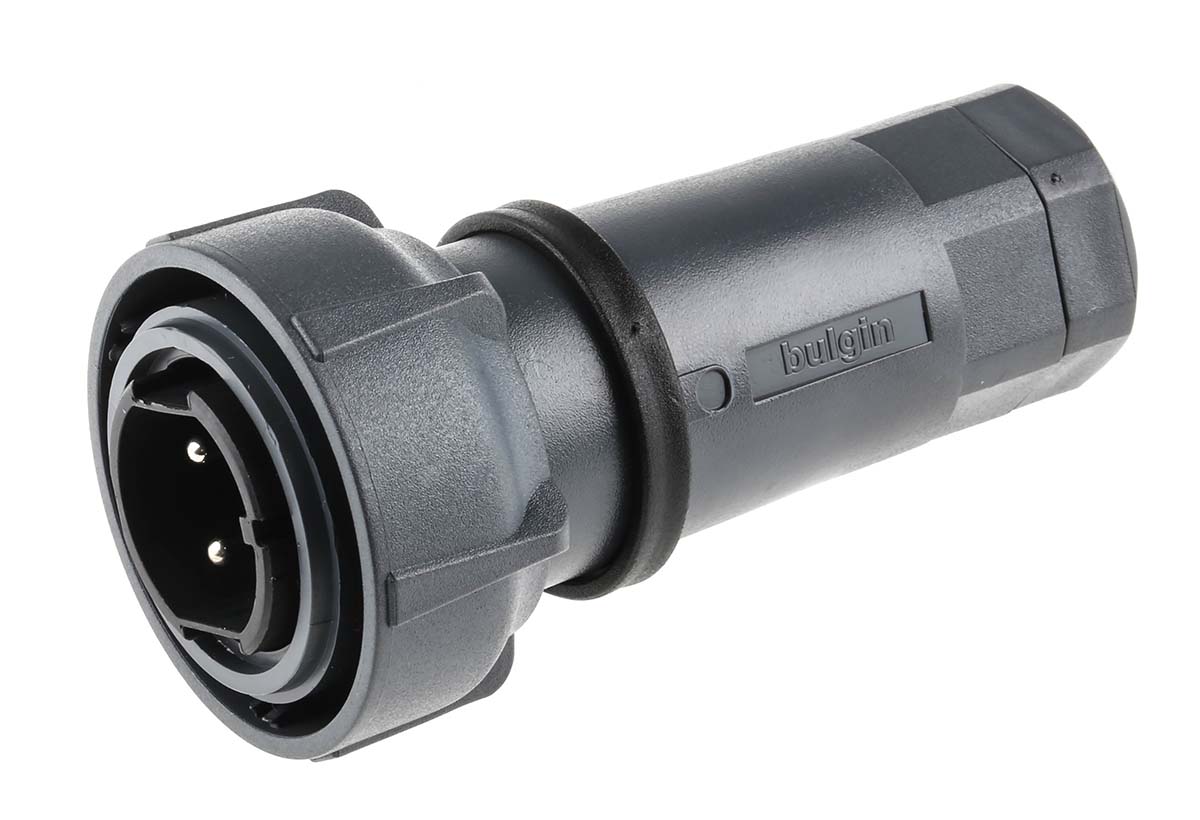 Bulgin Circular Connector, 3 Contacts, Cable, Standard Connector, Plug, Male, IP66, IP68, IP69K, Buccaneer 7000 Series