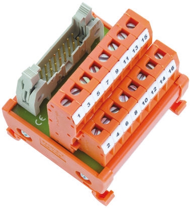 RS PRO 50-Contact Male Interface Module, Flat Ribbon Cable Connector, DIN Rail Mount, 1A