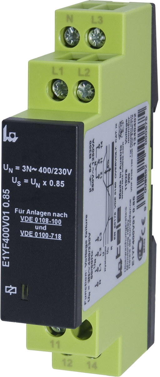 Tele Voltage Monitoring Relay, 3 Phase, SPDT, DIN Rail