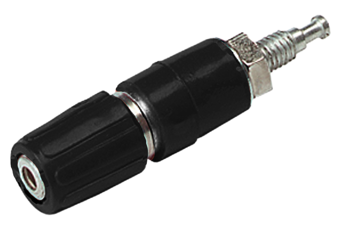 Hirschmann Test & Measurement Black Female Banana Socket, 2mm Connector, Solder Termination, 6A, 30 V ac, 60V dc