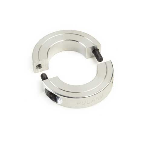 Ruland Shaft Collar, Two Piece, Clamp, Bore 20mm, OD 35mm, W 8mm, Aluminium