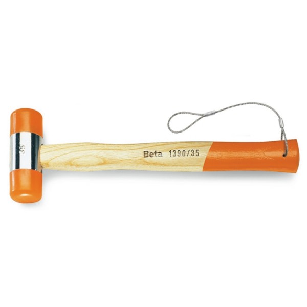BETA Plastic Soft Face Hammer with Wood Handle, 365g