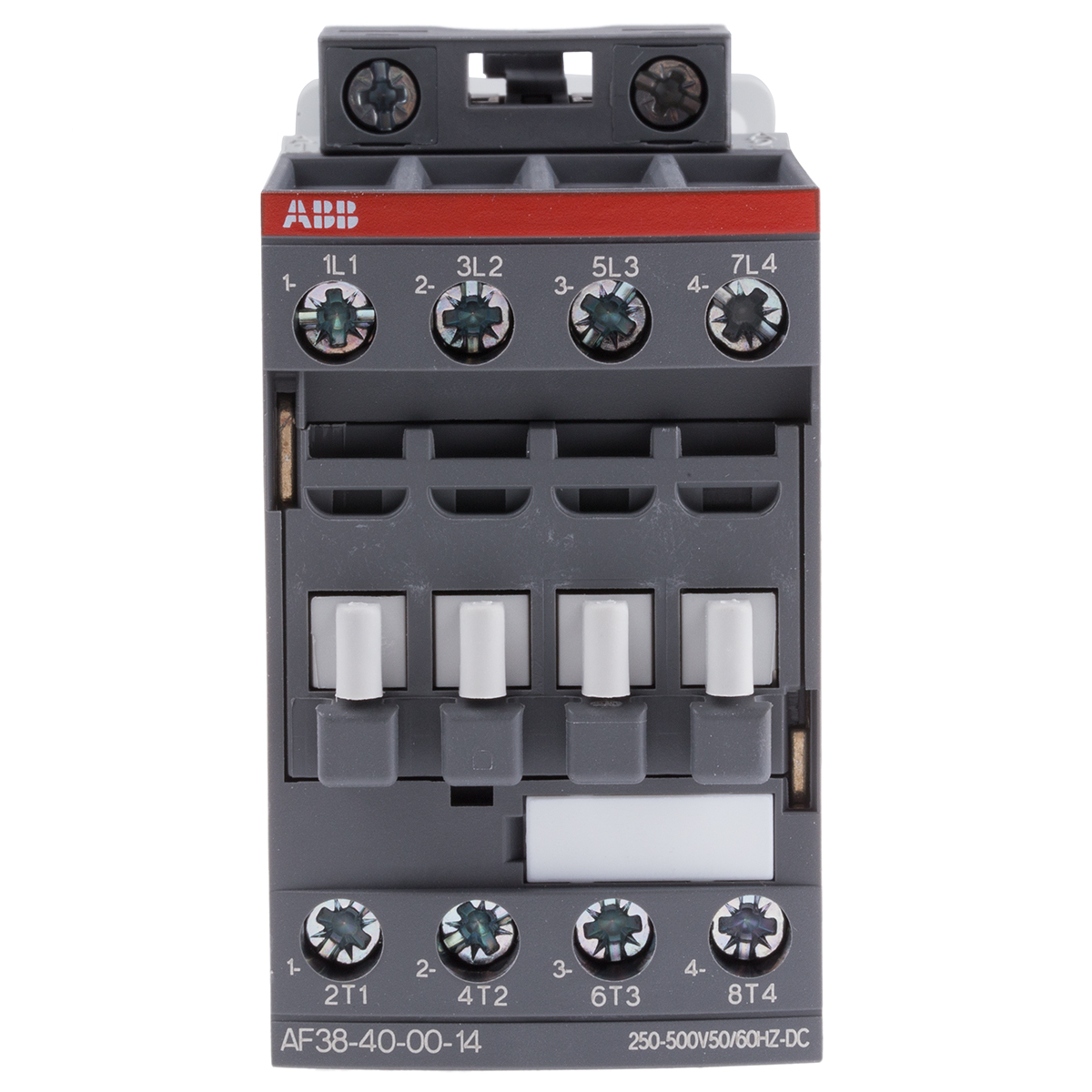 ABB AF38 Contactor, 250/500 V ac/dc Coil, 4-Pole, 55 A, 18.5 kW 500 V, 4 NO, 690V