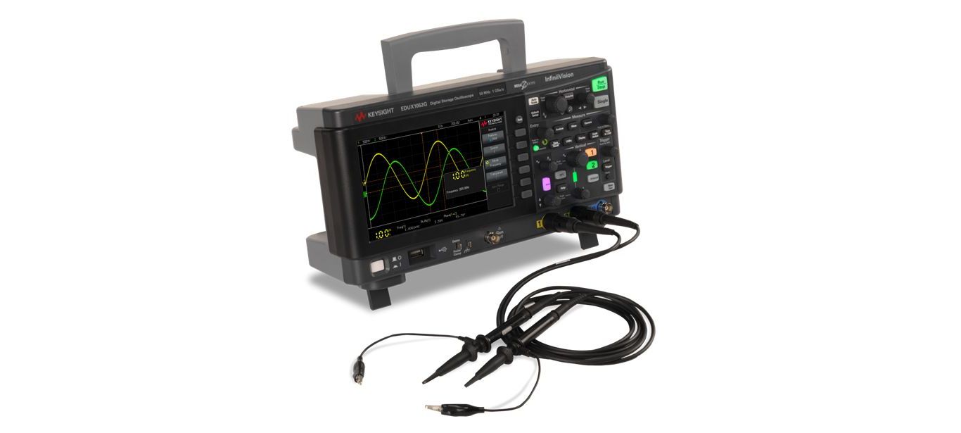 Keysight Technologies EDUX1052G InfiniiVision 1000 X Series, 50MHz Bench Oscilloscope, 2 Analogue Channels, 1 Digital