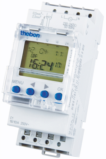 Theben Digital DIN Rail Time Switch 120 V ac, 1-Channel