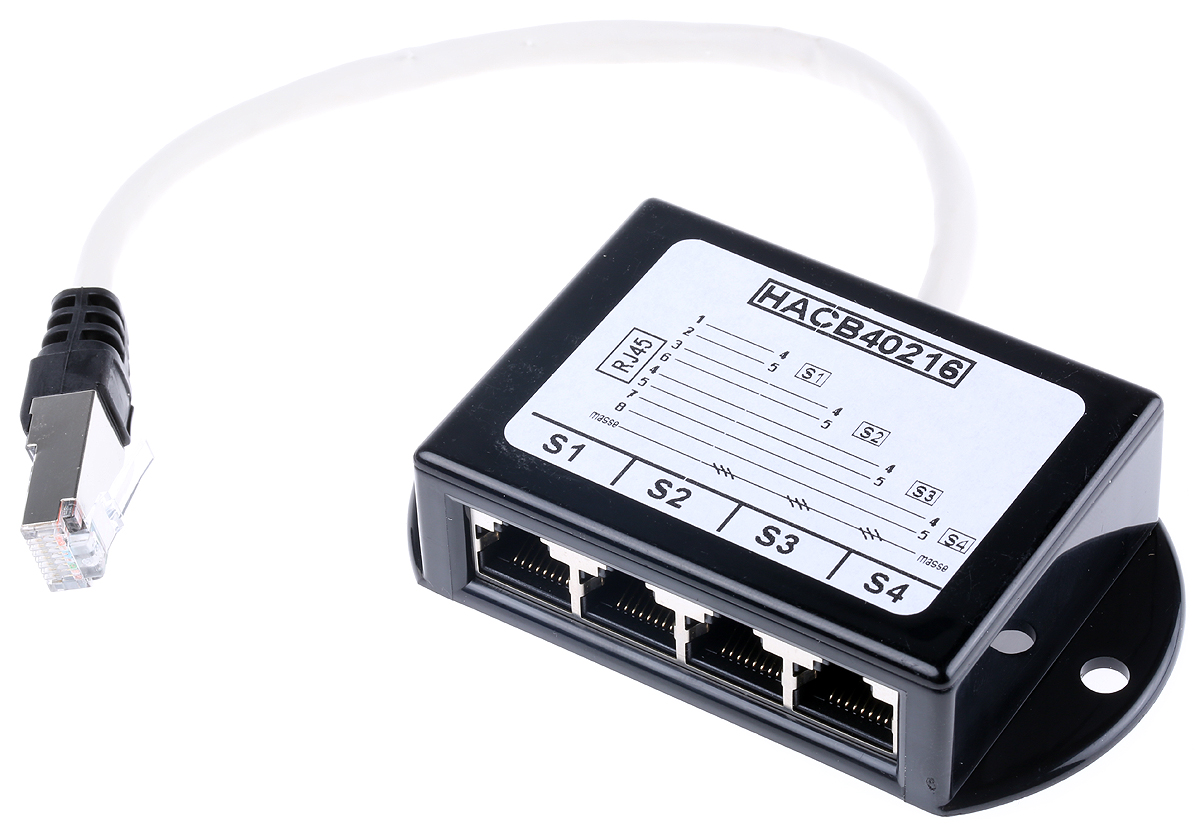 Decelect 4-Port RJ45 Splitter, FTP