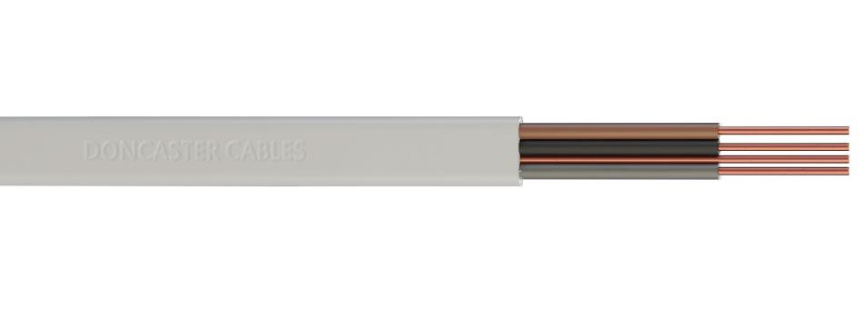 RS PRO Twin & Earth 1.5 mm² 3+E Core Mains Power Cable, White Thermoplastic, 50m