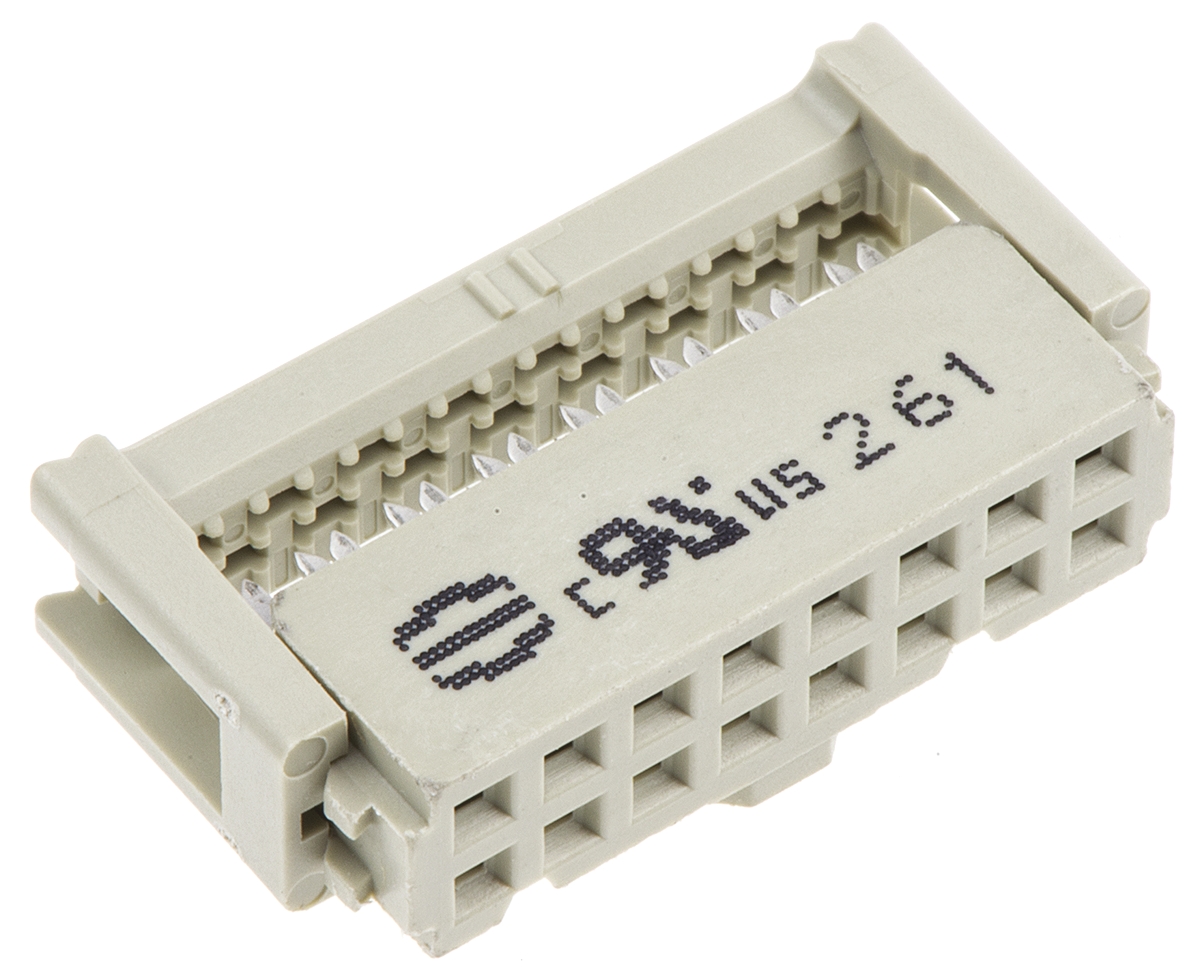HARTING 16-Way IDC Connector Socket for Cable Mount, 2-Row