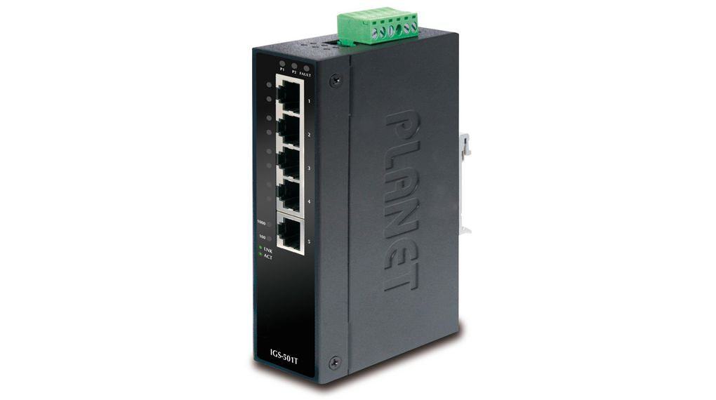Planet IGS-501T, Unmanaged 5 Port Industrial Ethernet Switch
