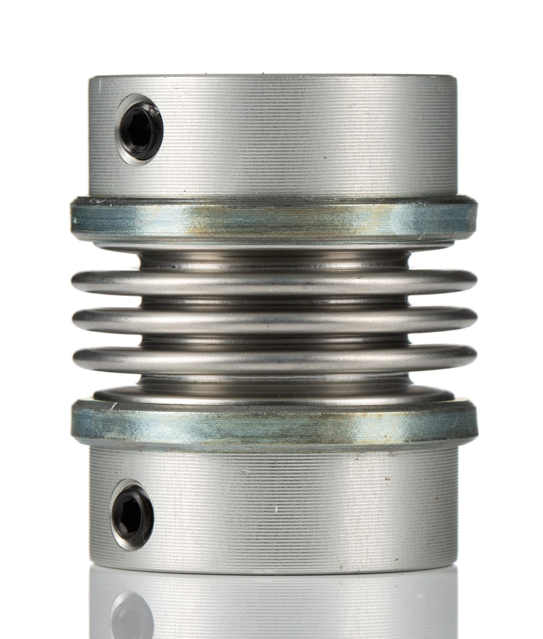 Huco Bellows Coupling, 34mm Outside Diameter, 10mm Bore, 40mm Length Coupler