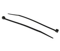 RS PRO Cable Tie, 100mm x 2.5 mm, Black Nylon, Pk-1000