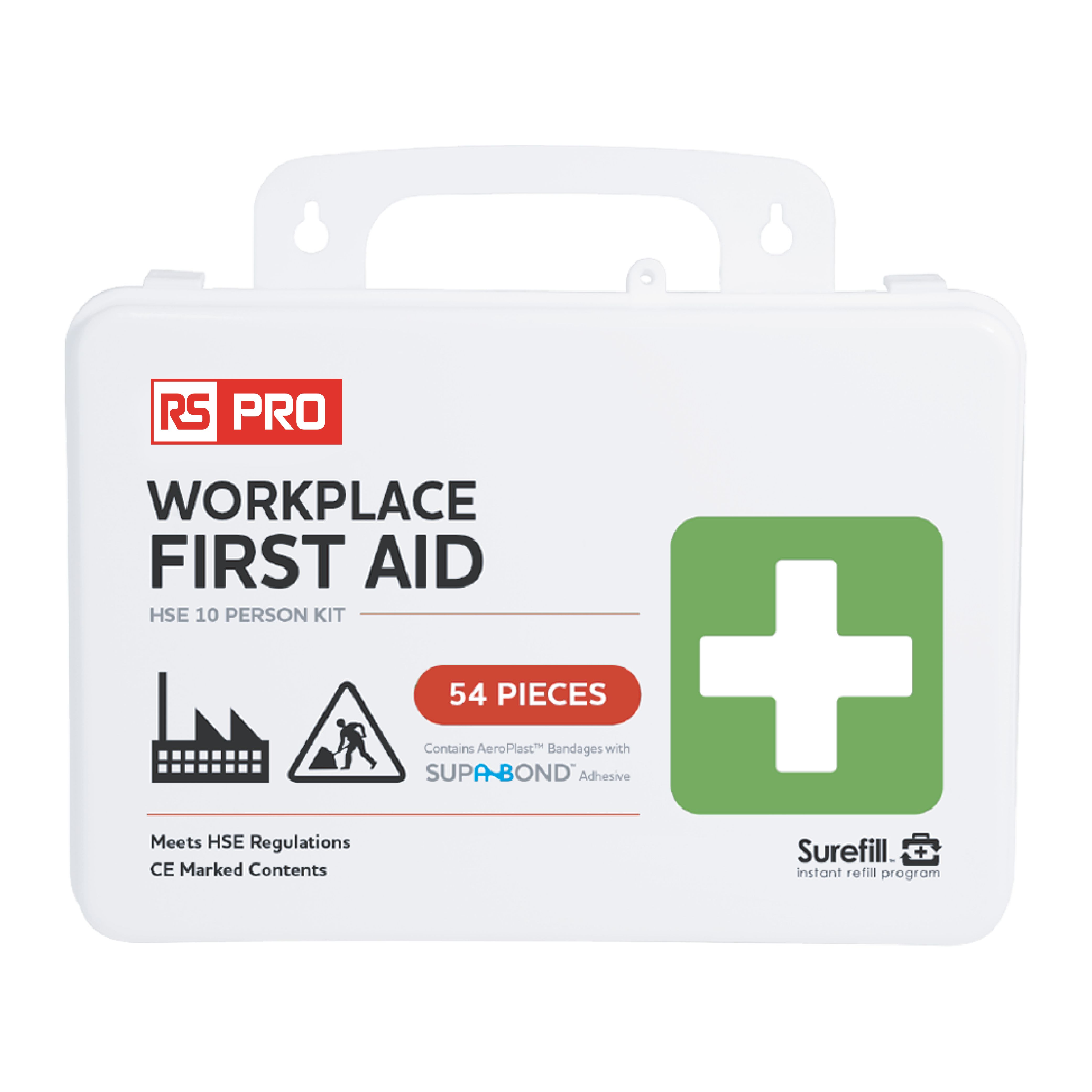 RS PRO First Aid Kit for 10 Person/People, Carrying Case