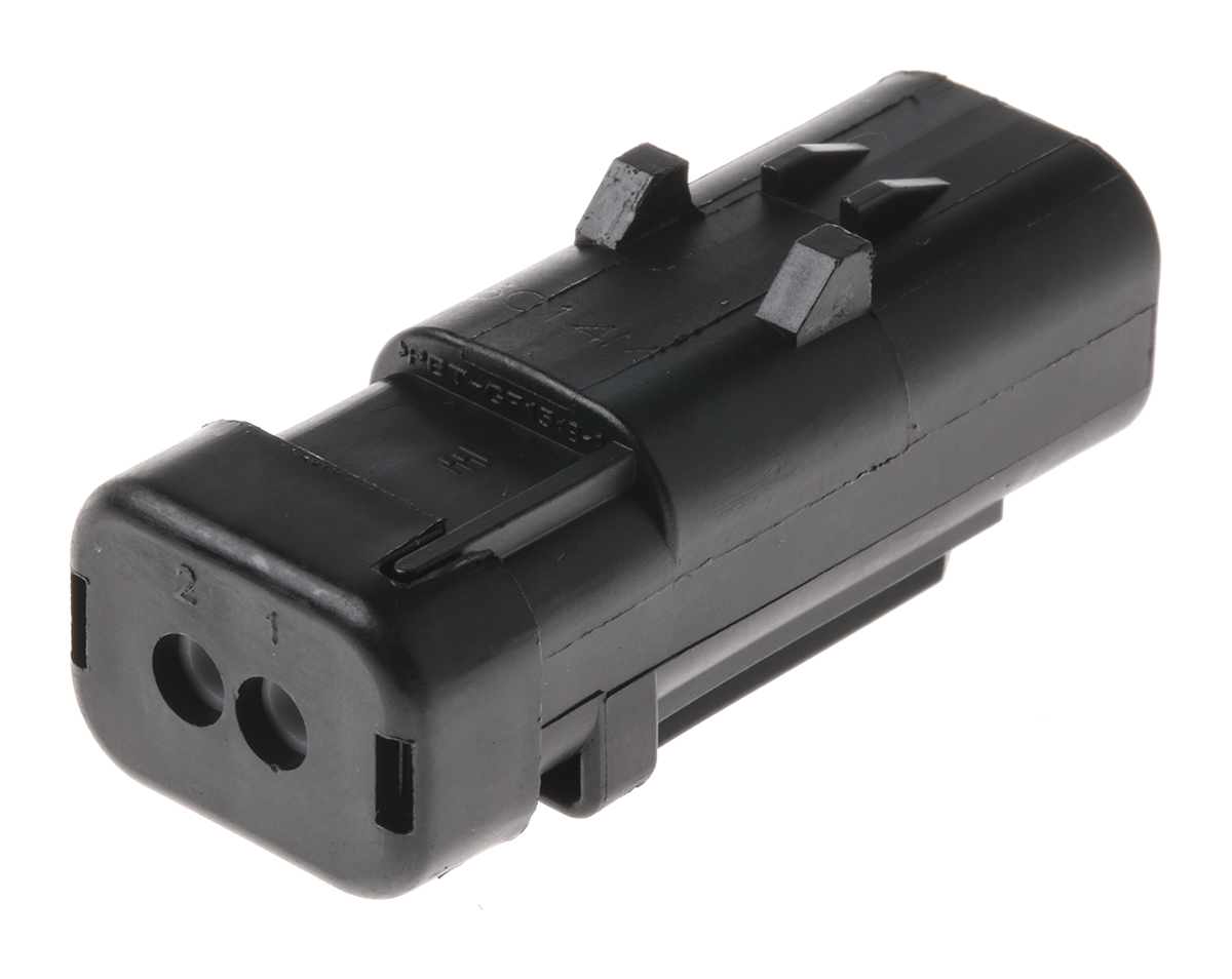 TE Connectivity, AMPSEAL 16 Automotive Connector Plug Red Clip Mount 2 Way 776534-1
