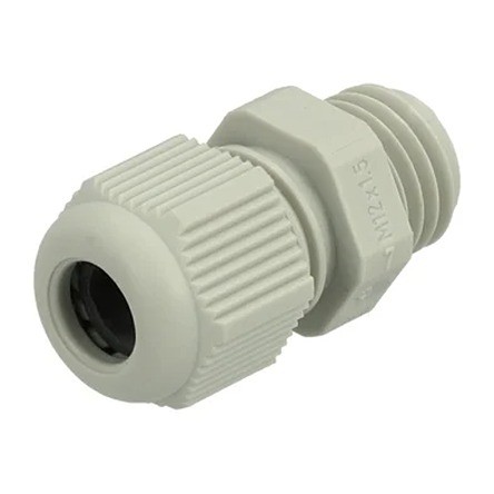 Fibox GPA Series Light Grey Cable Gland, M12 Thread, 3mm min., 6mm max., IP68