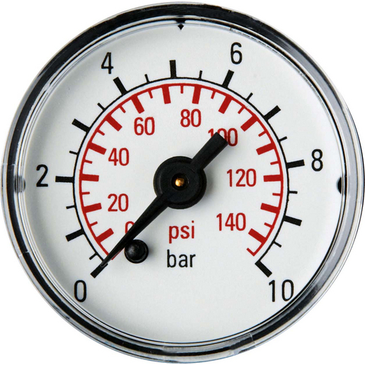 SAM Analogue Pressure Gauge 10bar Back Entry