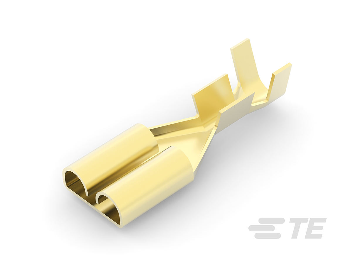 TE Connectivity FASTIN-FASTON .250 Uninsulated Female Spade Connector, Receptacle, 6.35 x 0.8mm Tab Size, 0.51mm² to