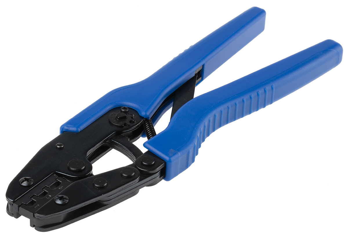 RS PRO Hand Ratcheting Crimp Tool for Closed End/ Heat Shrinkable Terminals, 1.25→5.5mm² Wire