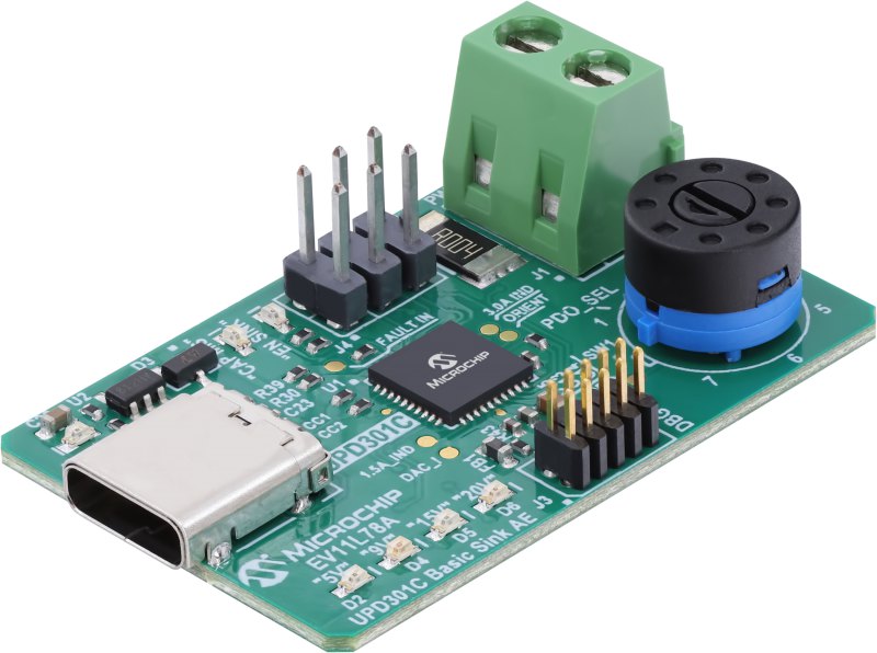 Microchip UPD301C USB Power Controller for USB Power Delivery Controller