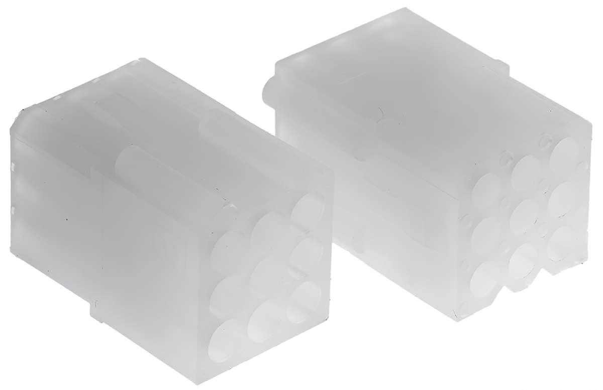 Molex, STANDARD .062" Female Connector Housing, 3.68mm Pitch, 9 Way, 3 Row