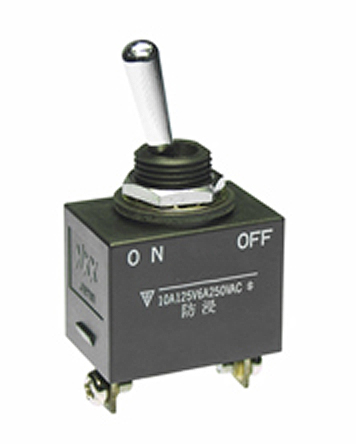 NKK Switches Toggle Switch, Panel Mount, On-Off, SPST, Screw Terminal, 30 V dc, 250V ac