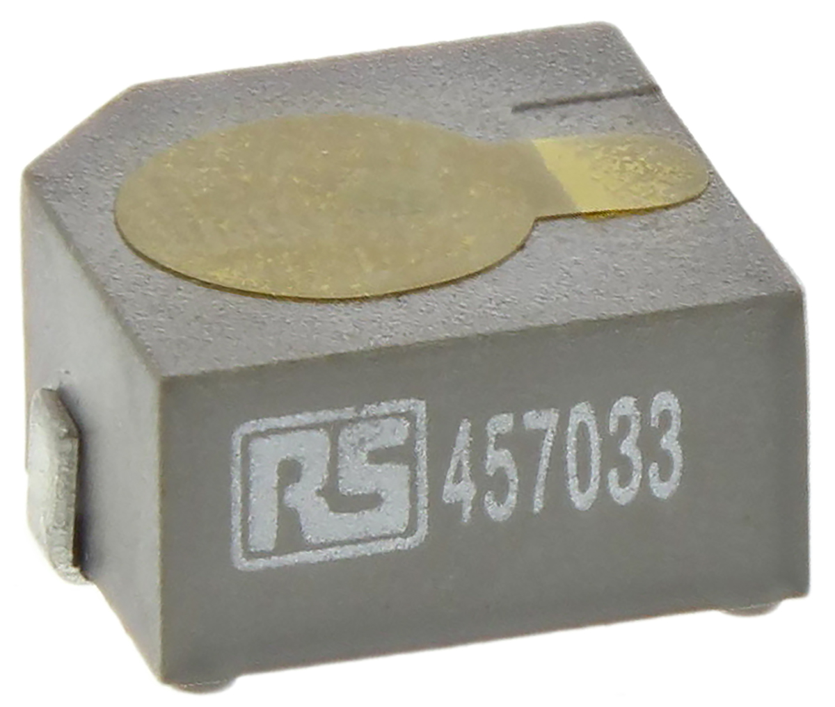 RS PRO 80dB SMD Square Wave External Magnetic Buzzer, 12.8 x 12.8 x 6.5mm, 1V Min, 3V Max