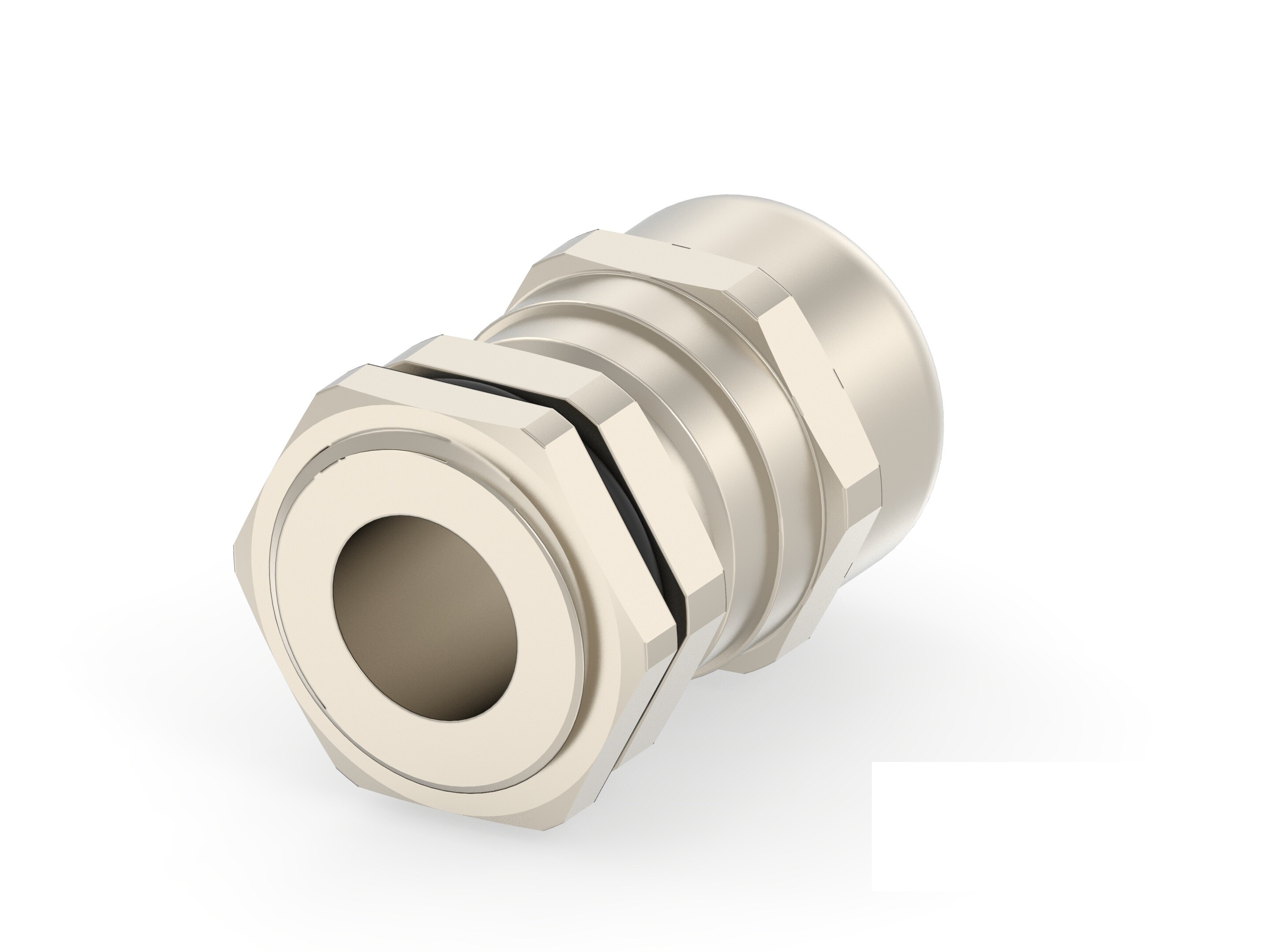 Entrelec 1SNG Series Brass Brass, CR, NBR, PA 6 Cable Gland, PG11 Thread, 5mm min., 10mm max., IP66, IP68