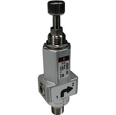 SMC 1/8 NPT Regulator - to 0.8MPa, 1/8 in, 1MPa max. input, ARJ310-F01-S