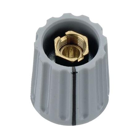 Elma 21mm Grey Potentiometer Knob for 6.35mm Shaft Round Shaft, 021-4510