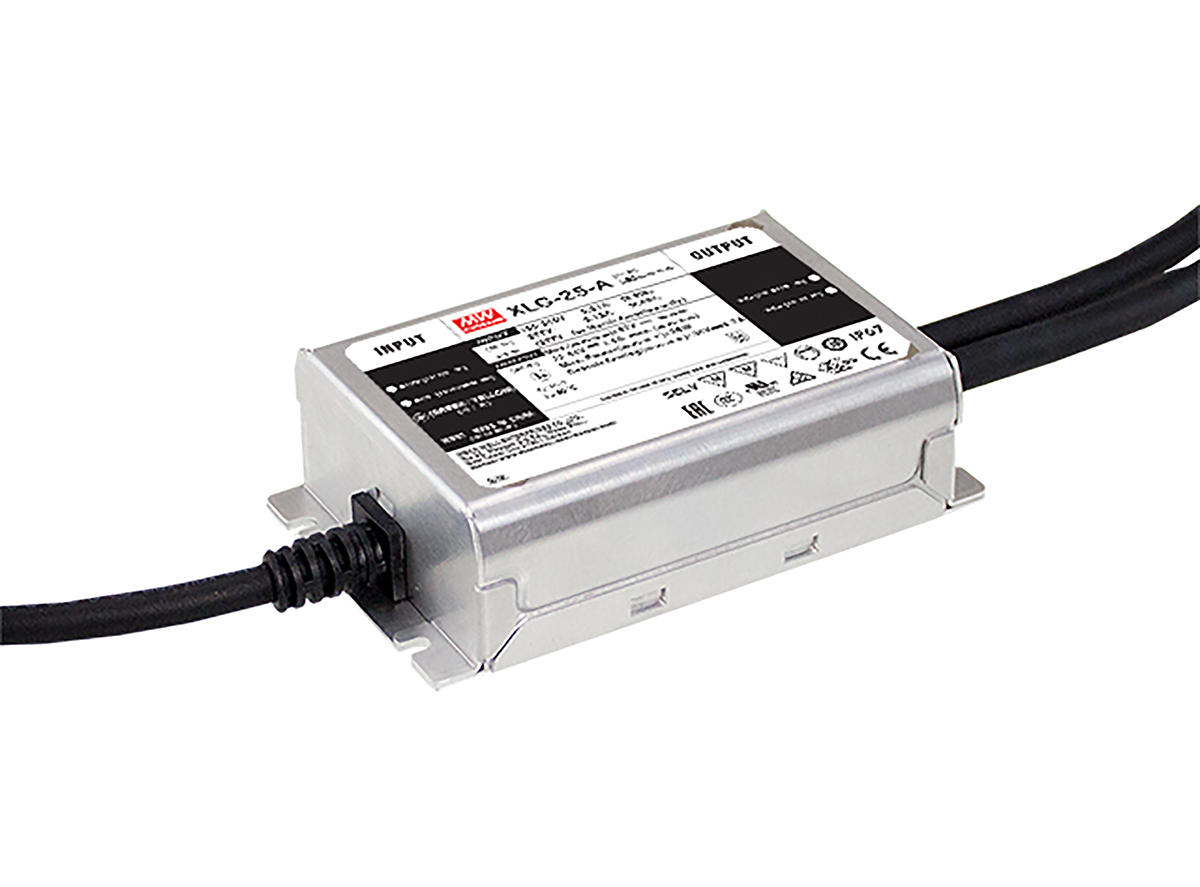 MEAN WELL LED Driver, 22 → 54V Output, 25W Output, 700mA Output, Constant Current Dimmable