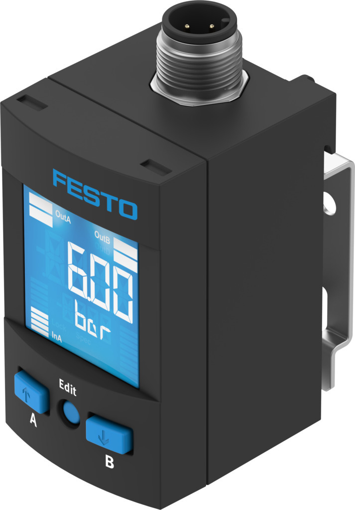 Festo Pressure Sensor 10bar, 20 → 30V dc, IP65, IP67 -1 bar