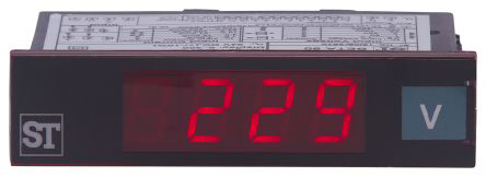 Sifam Tinsley Beta 7 Segment Display Digital Panel Multi-Function Meter for DC Voltage, 22.2mm x 92mm