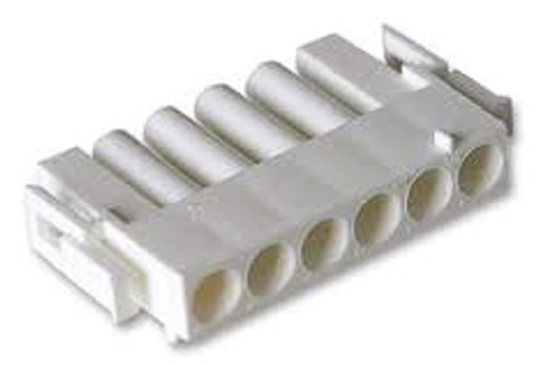 TE Connectivity, Universal MATE-N-LOK Male Connector Housing, 6.35mm Pitch, 6 Way, 1 Row