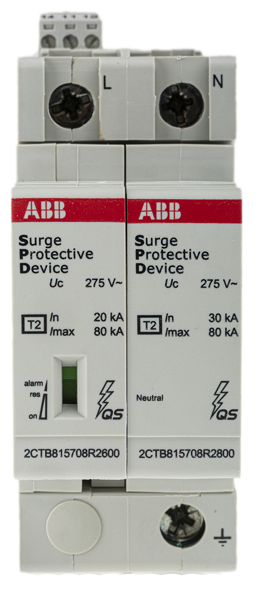 ABB, OVR Surge Protection Device 275 V Maximum Voltage Rating 80kA Maximum Surge Current Surge Protection Device