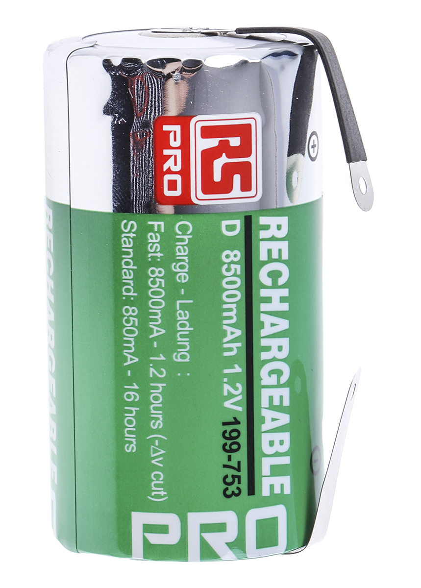 RS PRO RS PRO NiMH Rechargeable D Battery, 8.5Ah