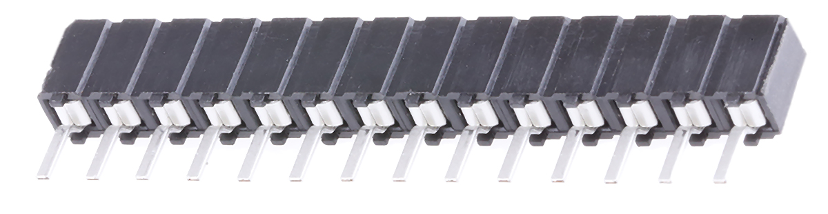 Samtec CES Series Straight Through Hole Mount PCB Socket, 14-Contact, 1-Row, 2.54mm Pitch, Through Hole Termination